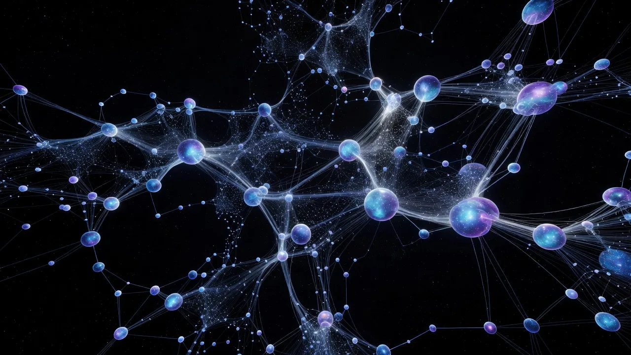 Neural network visualization representing AI skincare analysis